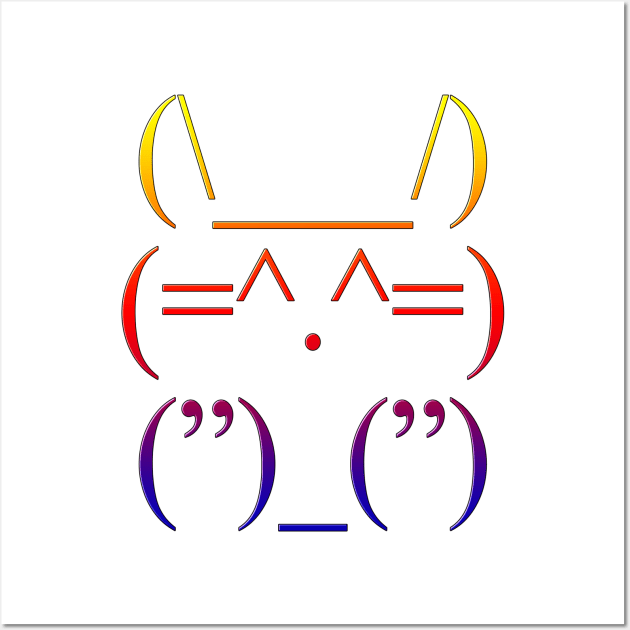 Super Cute Bunny Ascii Art Wall Art by GingerGear12